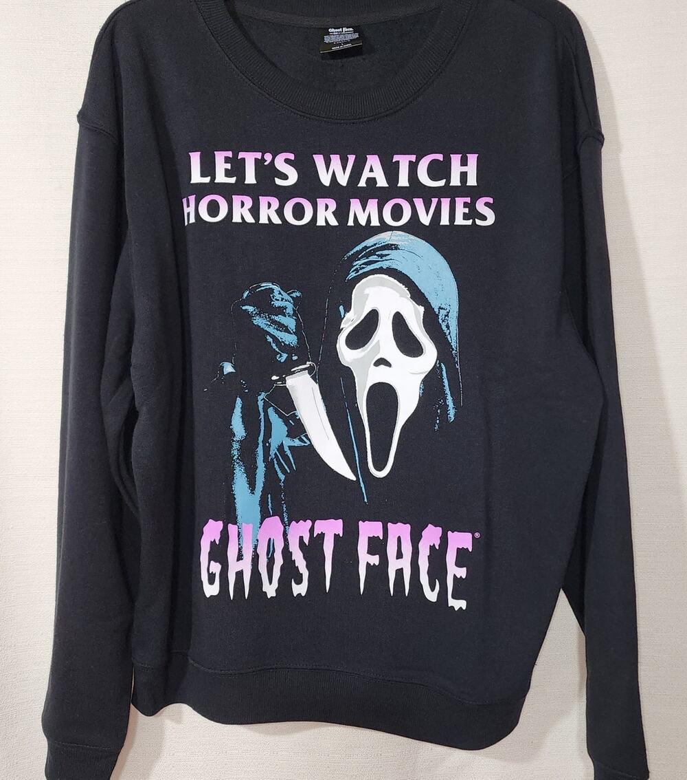 Ghost face black sweatshirt women's size Large